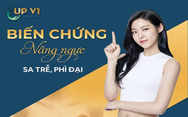 biến chứng nâng ngực sa trễ