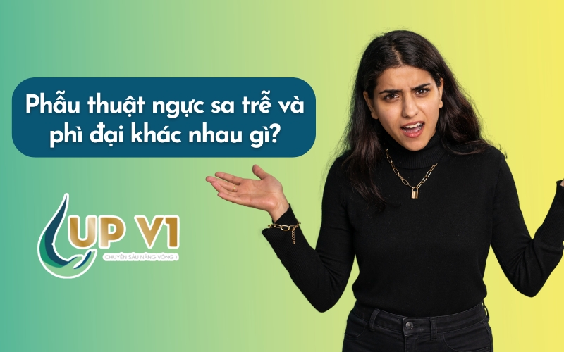 phẫu thuật phì đại tuyến vú khác gì ngực sa trễ